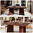 63" Dining Table for 6-8, Modern Rectangular Kitchen Table with Heavy-Duty Dual Pedestal Legs-2004338115-2004338124