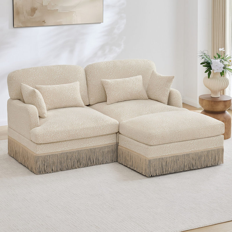 Canapé Comfy Chenille Leopard, Beige