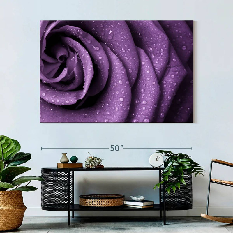Harnek Dewy Violet Rose, 34" H x 51" W