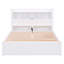 Full Size Storage Platform Bed With Pull Out Shelves, Twin Size Trundle And 2 Drawers-1352360618
