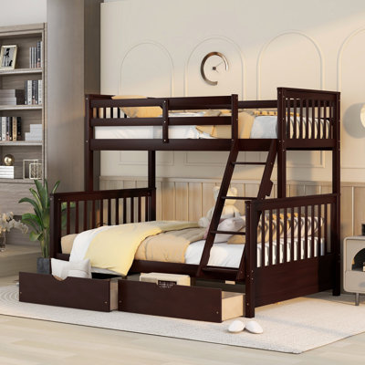 Reston Twin Over Full Convertible Bunk Bed with Storage Drawers