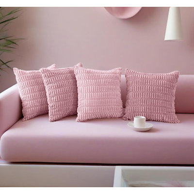 Striped Pink Cushion Cover