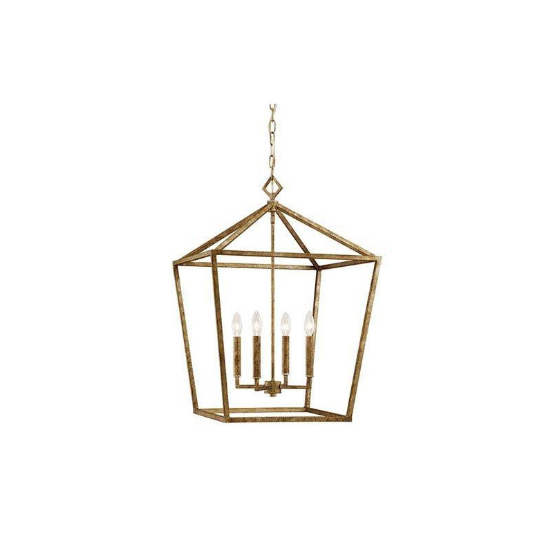 4 - Light Dimmable Lantern Chandelier