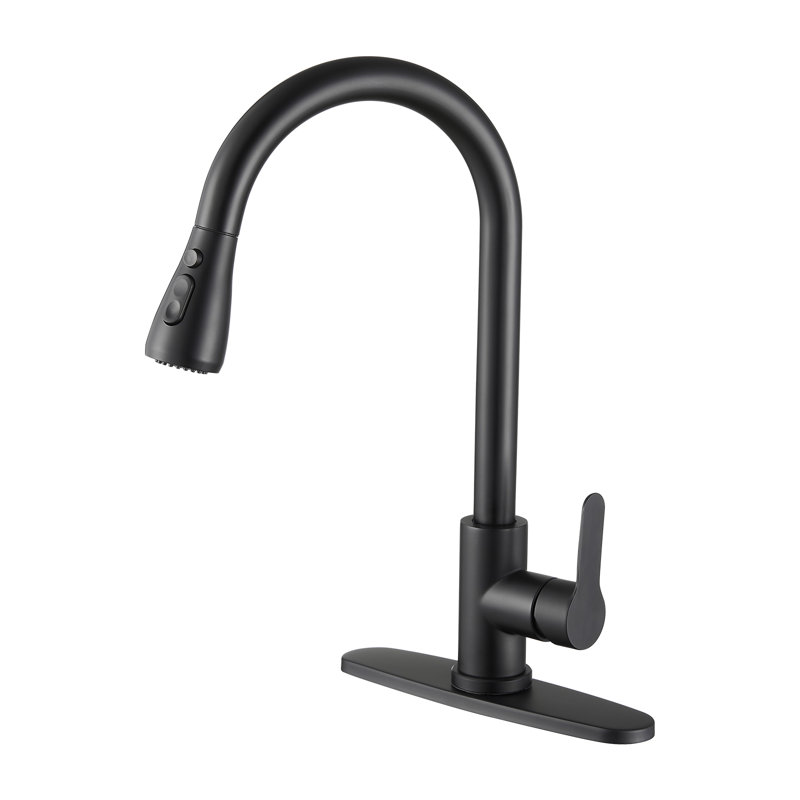 Cobbe Pull Down Kitchen Faucet, Matte Black
