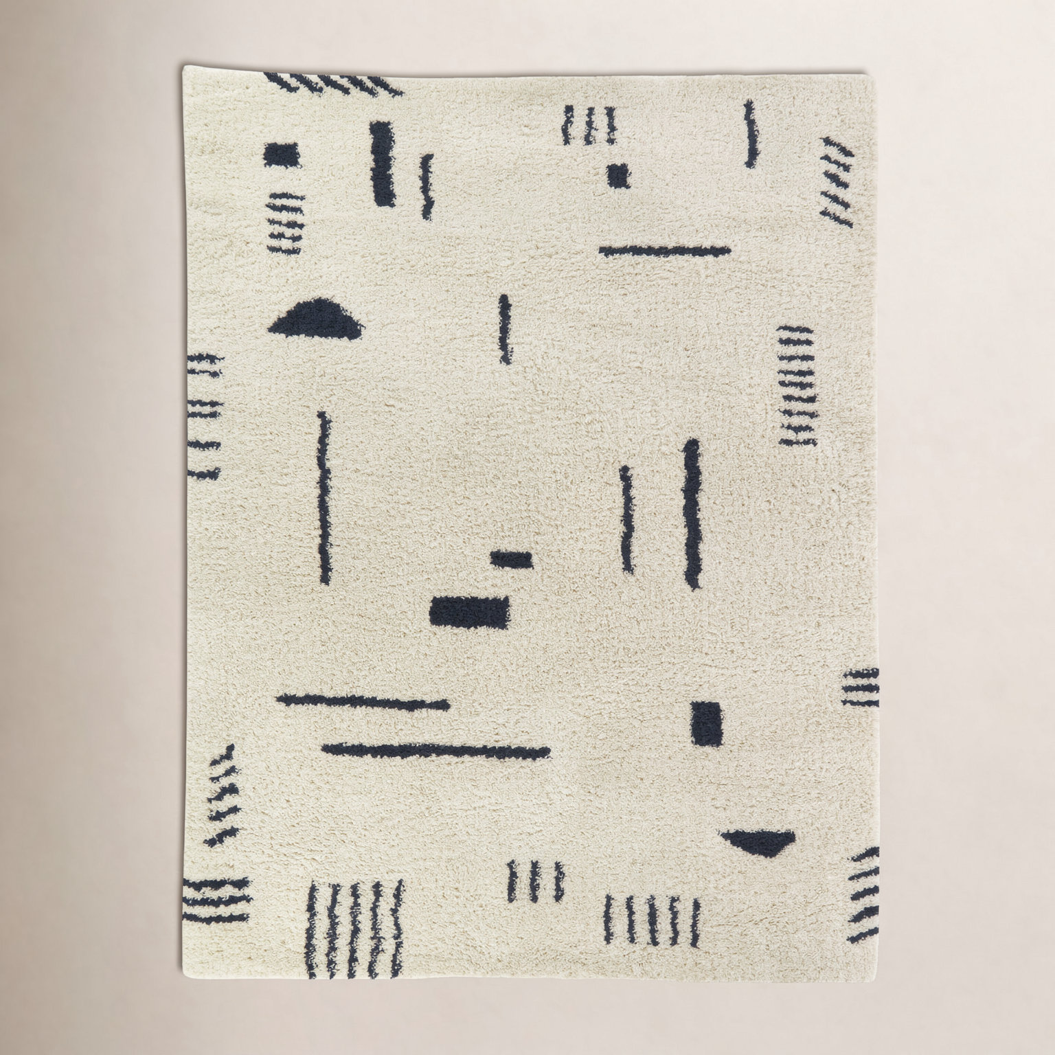 Morin Geometric Shag Rug, Rectangle 6'7" x 9'
