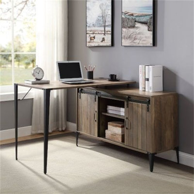 Zakwani Oak Finish Writing Desk
