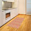 Tapis décoratif orange à haute densité de fibres longues en polyester-42029102