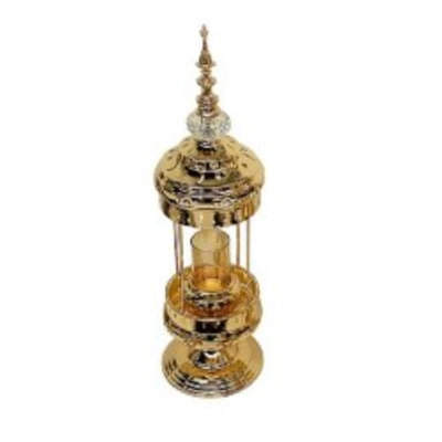 Elegant Metal Pillar Candle Holder