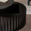 Table basse ronde avec plateau relevable fabriqué à la main et piédestal robuste pour le salon, aucun assemblage requis-2065463000