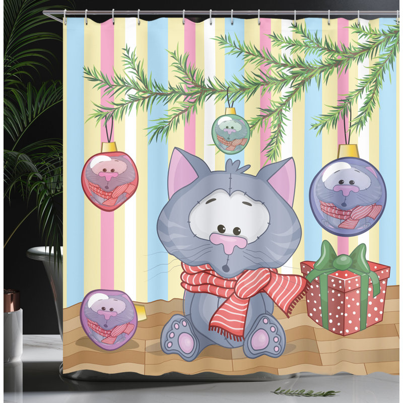 Rideau de douche Christmas, H 75 po x l 69 po