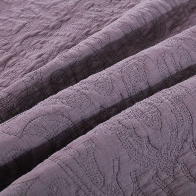 Modern & Contemporary Cotton Quilt, Purple, Queen Quilt + 2 Standard Shams
