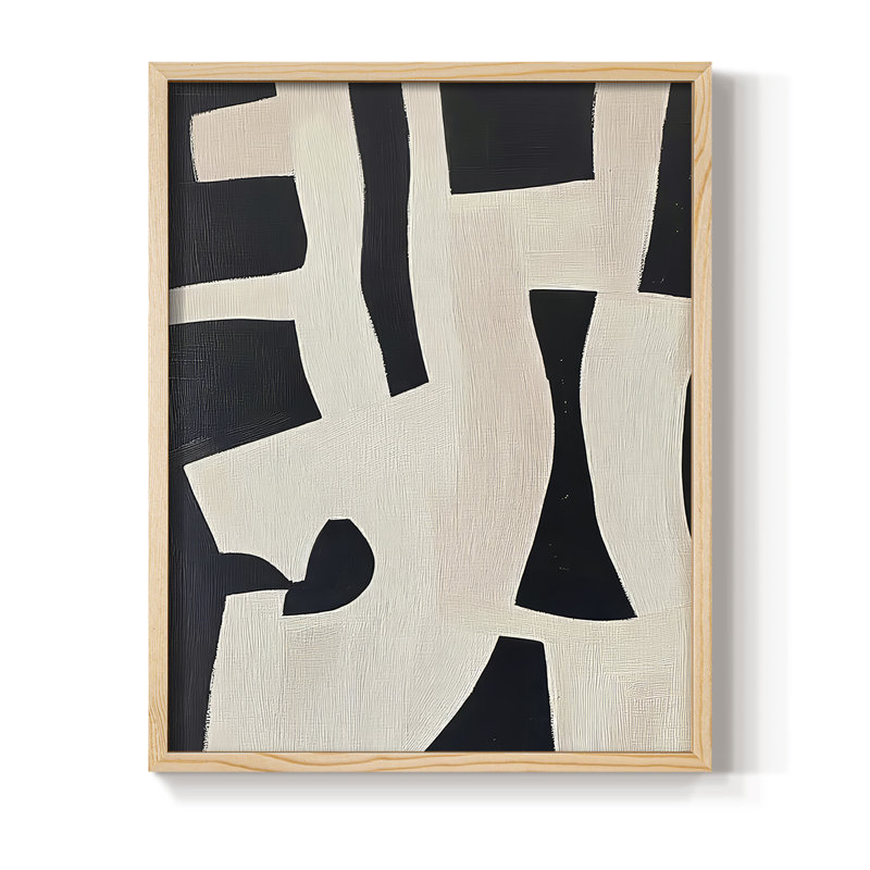 Série ABSTRACT DLxxxix, reproduction encadrée - bois massif, H 30 po x l 24 po