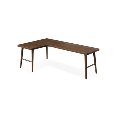 Bureau d'écriture rectangulaire en bois massif brun noisette