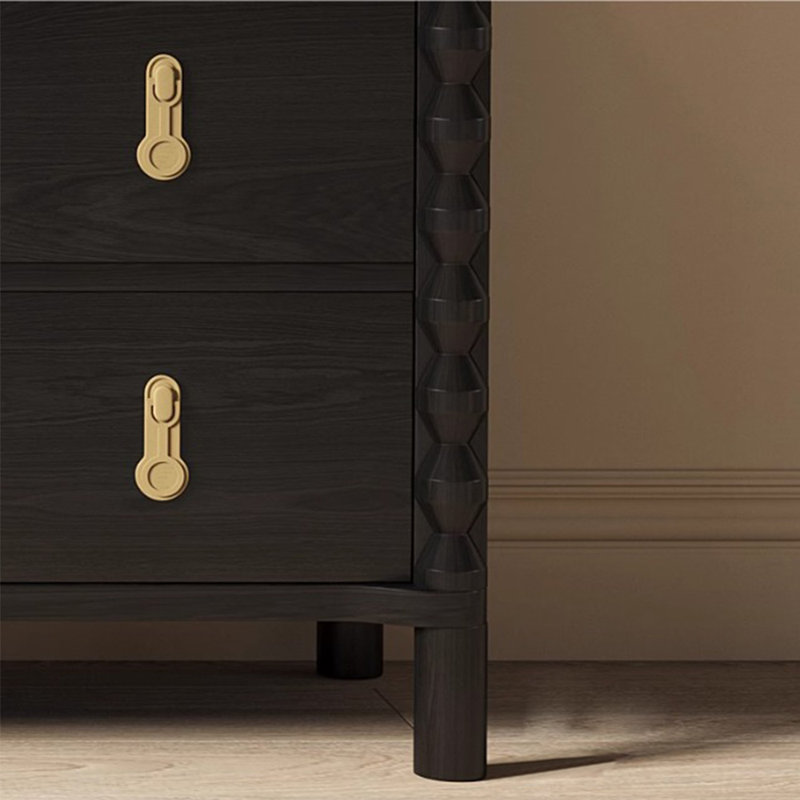 American retro drawer storage cabinet, Black