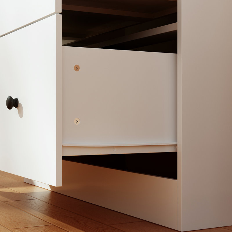 Armoire 70,8 "H avec 2 tiroirs et tablettes ouvertes