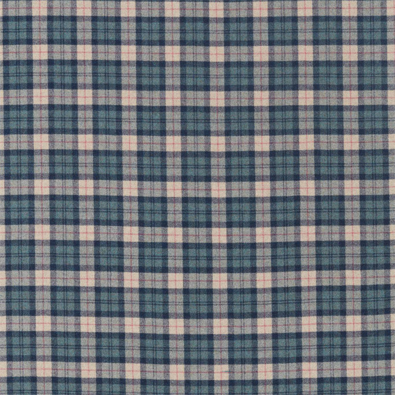 Fenton Check Fabric, Teal