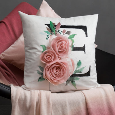  Housse de coussin en velours appliqué