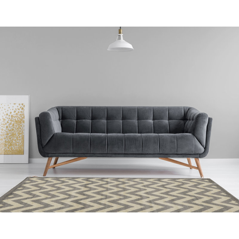 Corfou à chevrons gris et crème 4 po 4 po x 6 po