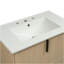 Meuble-lavabo de 30 po avec lavabo en céramique et tiroirs pleine extension, glissières de tiroir à fermeture en douceur, conception cannelée, naturel-570795482