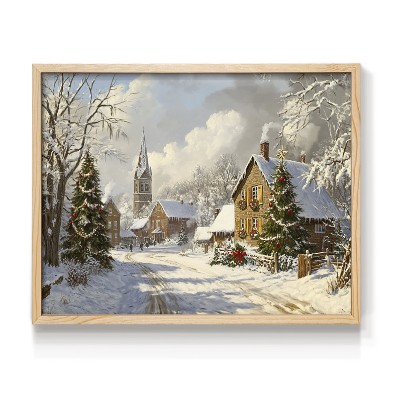 Chirstmas Art-CCXCIII -Framed Print - Restickable, H 16 po x l 20 po, Naturel