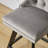  Leisure Style Swivel Velvet Bar Stools with Tufted, Wood Legs and Chrome Trim-1767057011