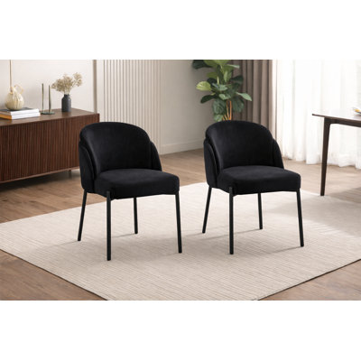 Chaise de salle à manger rembourrée en tissu Parsons (ensemble de 2)