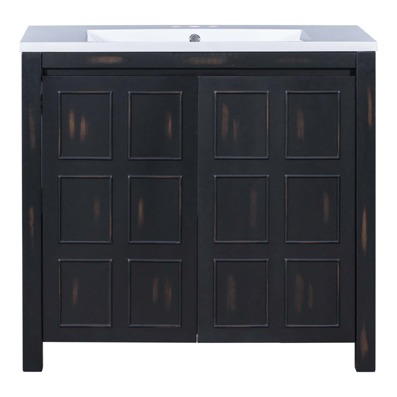 Organisateur de meuble-lavabo 36 po avec lavabo, ensemble d'armoire combiné, armoire de rangement pour salle de bain
