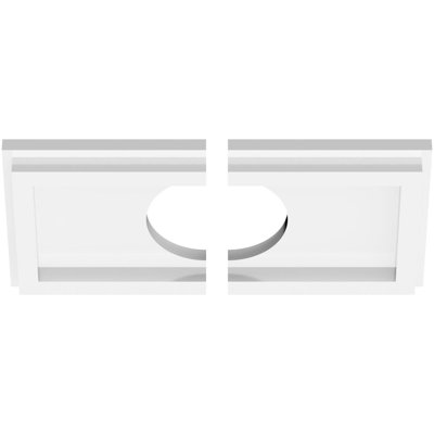 Médaillon de plafond contemporain en PVC de qualité architecturale 34 po x l 17 po x H 6 po x P 11 3/4 po x 1 po