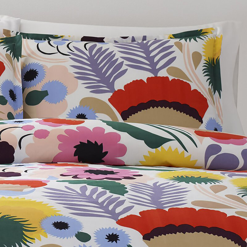 Marimekko Ojakellukka Duvet, King Duvet Cover + 2 King Shams