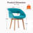 Modern Dining Room Accent Arm Chairs,Fabric Mid-Century Upholstered Side Seat with Solid Wood Legs-67844280