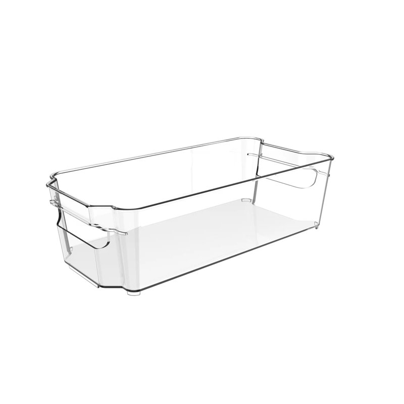 Clear Freezer Storage Organizer Bins, Set of 4, Stackable Refrigerator Containers
