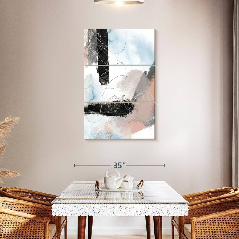 Avery Abstract Blush, 45" H x 28" W