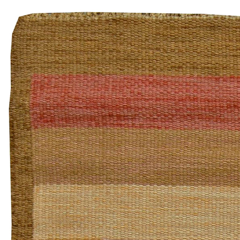 Vintage One-of-a-Kind Rectangle 5'5" X 8' 1940s Wool Area Rug in
