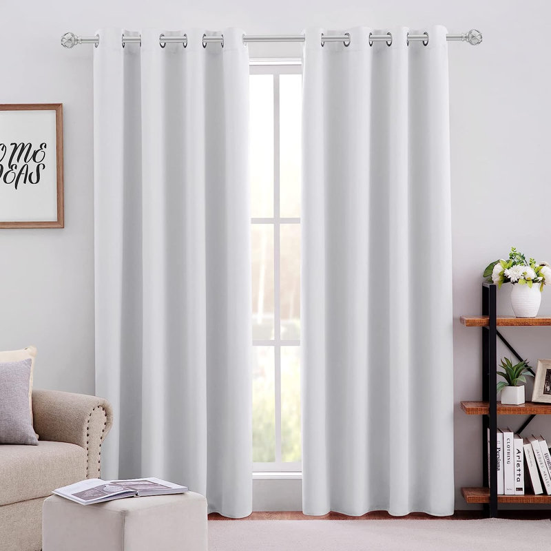 Rideau obscurcissant en polyester, Blanc, L 42 po x L 72 po