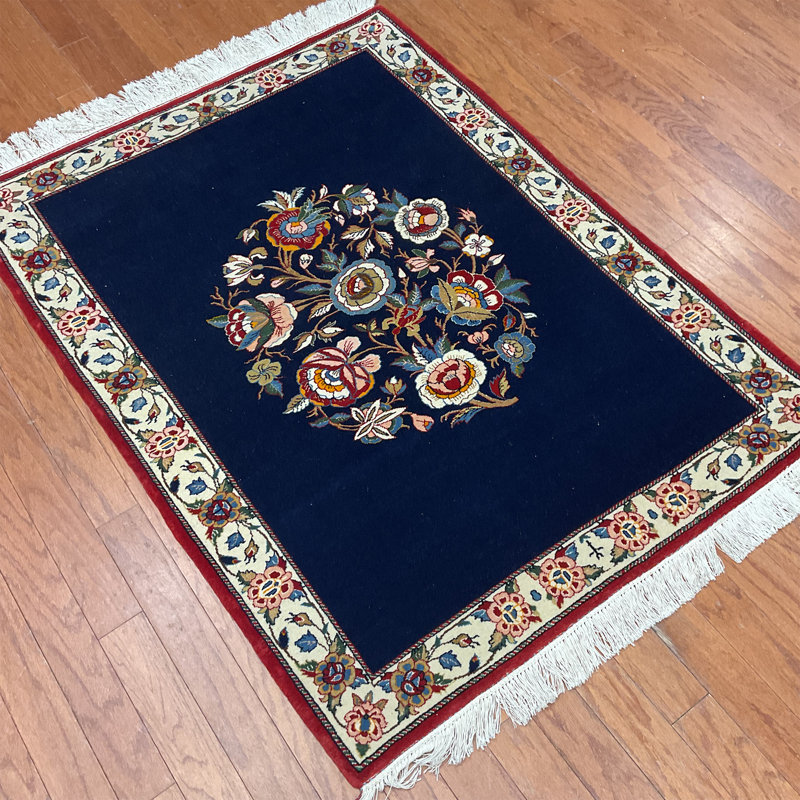  Handmade Qum Wool Rug