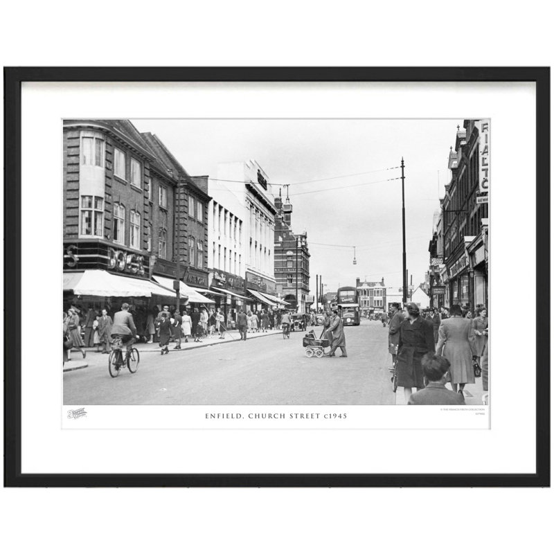 Enfield, Church Street C1945 by Francis Frith - Single Picture Frame Print, 45cm H x 60cm W x 2.3cm D