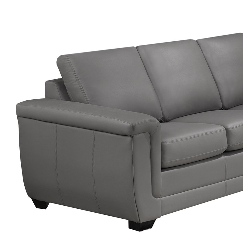 Upholstered L-Shaped Sectional Right Hand Facing, Gray 100% Polyester