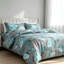 Reversible Floral Microfiber 4-Piece Bedding Set with Duvet Cover-131469165