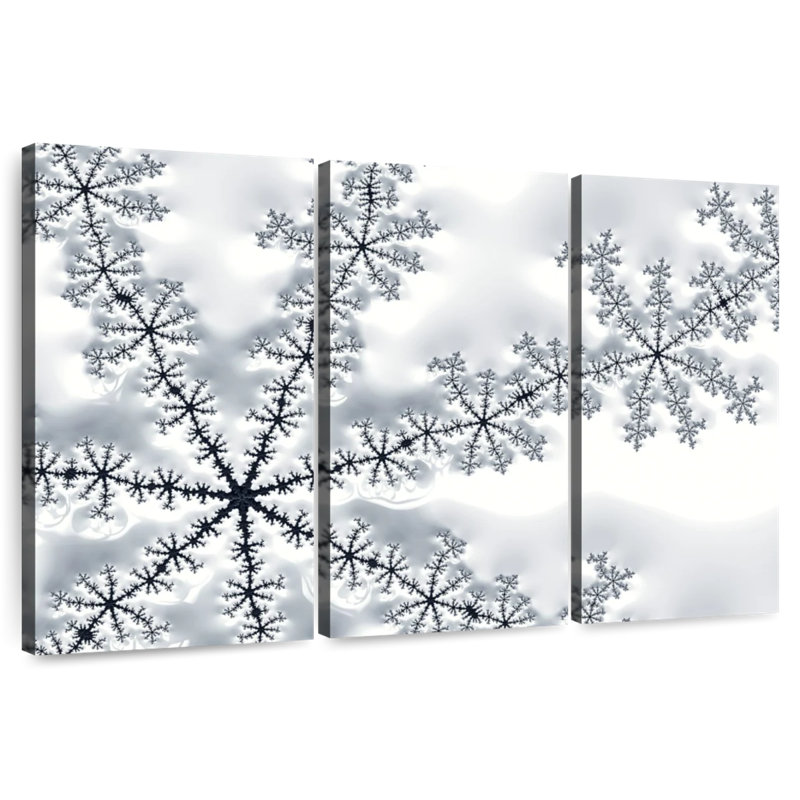 Alvord Snowflake Fractals, 32" H x 50" W
