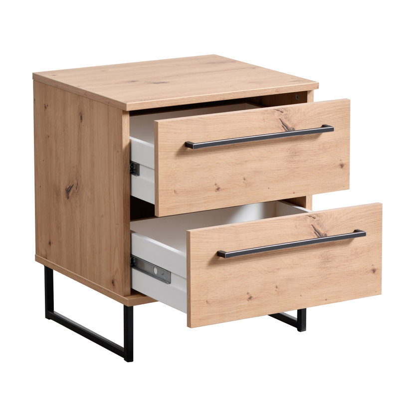 Nuvraj 61cm W Bilaminate Chipboard Bedside Table