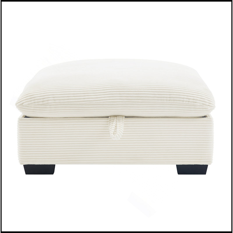Versatile Corduroy Fabric Ottomans For Customizable Sofa Combinations And Ultimate Comfort, Beige