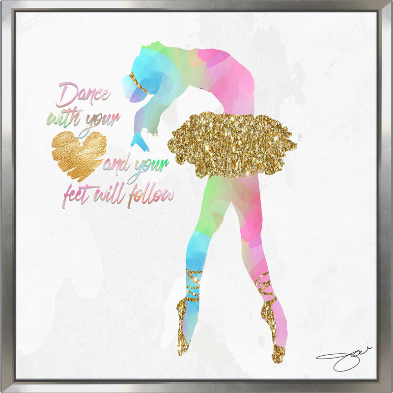 Dancer 2 (Square) par By Jodi - impression, Cadre flottant argent, H 31,5 po x l 31,5 po x P 2 po