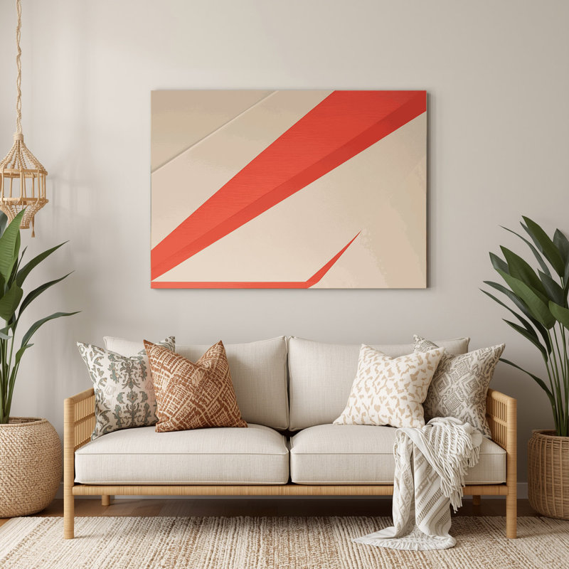 Minimalisme 93, art mural en métal beige, H 12 po x l 18 po