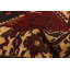 Tapis décoratif en laine noué à la main de conception unique 4 pi x 6 pi 1 po « New Age » en laine rouge foncé/beige
