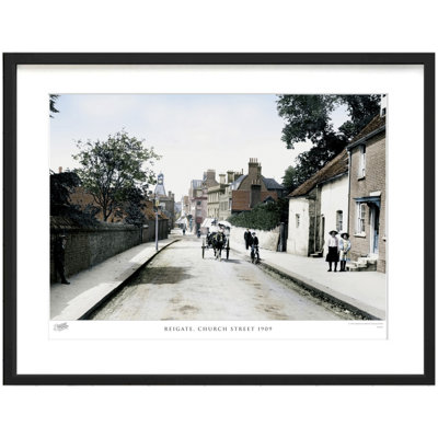 Reigate, Church Street 1909 by Francis Frith - Single Picture Frame Print