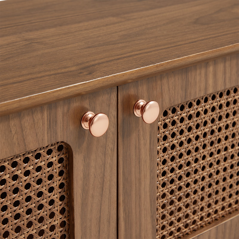 Meuble télé 71 po Mid-Century Rattan Modern