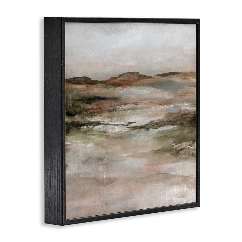 «Rugged Dunes Landscape», art giclée par Carol Robinson, H 12 po x l 12 po, Giclée encadrée noir minuit