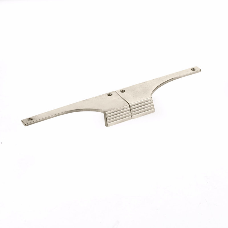 Schaub Stradella Cabinet Edge Pull 5" Centre to Centre, Polished White Bronze