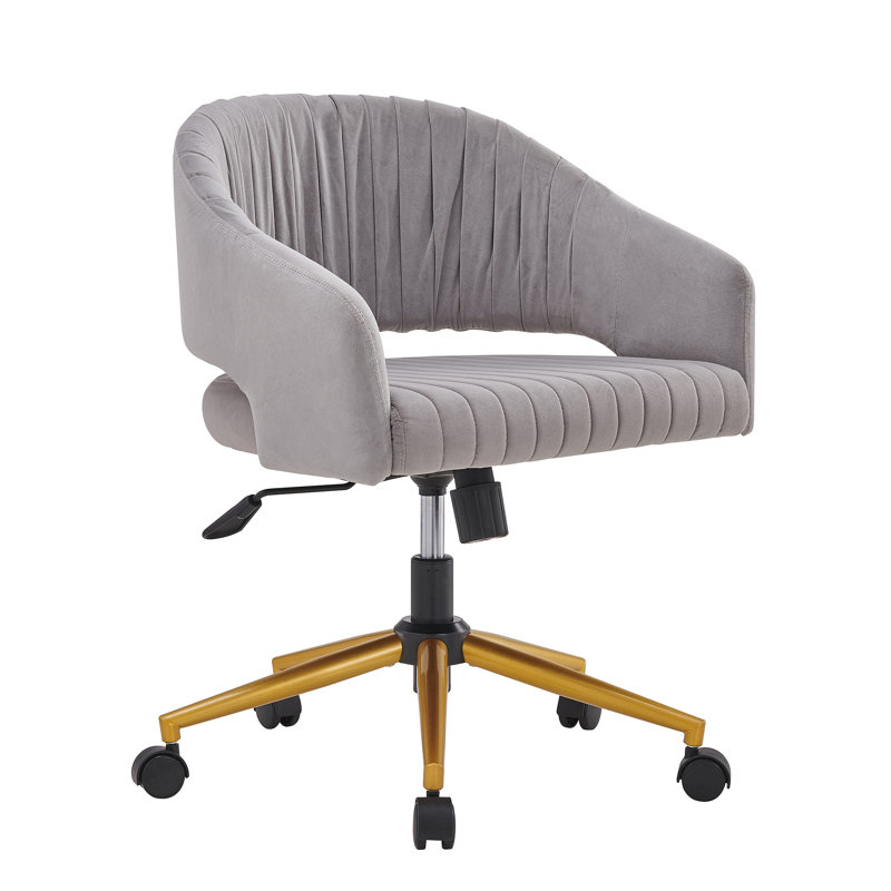 Velvet Task Chair, Gray