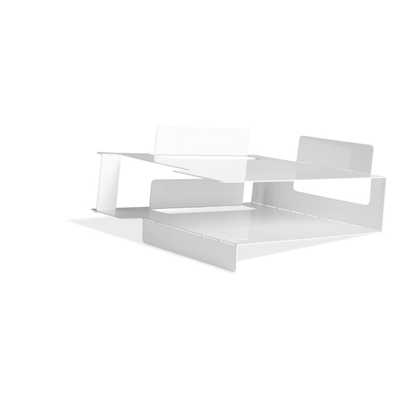 2D:3D Metal File Organizer, White